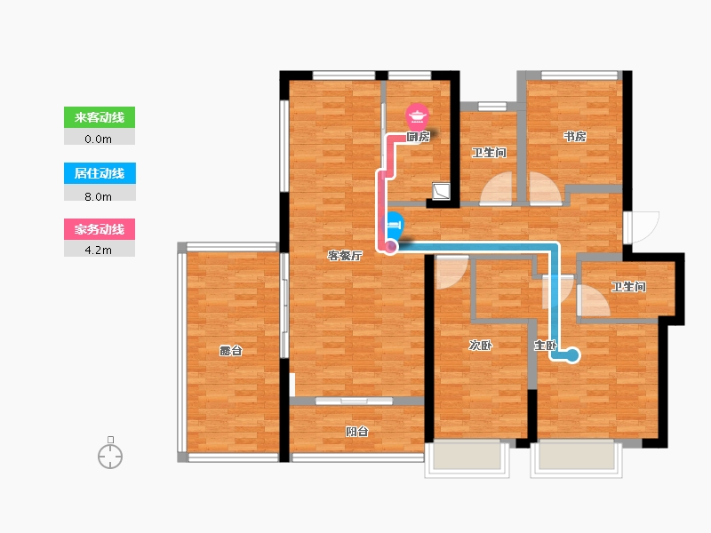 陕西省-西安市-能建长誉府-91.70-户型库-动静线