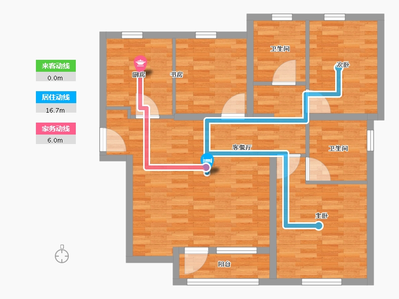 河北省-廊坊市-融创融公馆-83.71-户型库-动静线