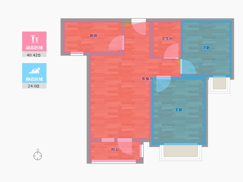 河北省-廊坊市-融创融公馆-57.28-户型库-动静分区