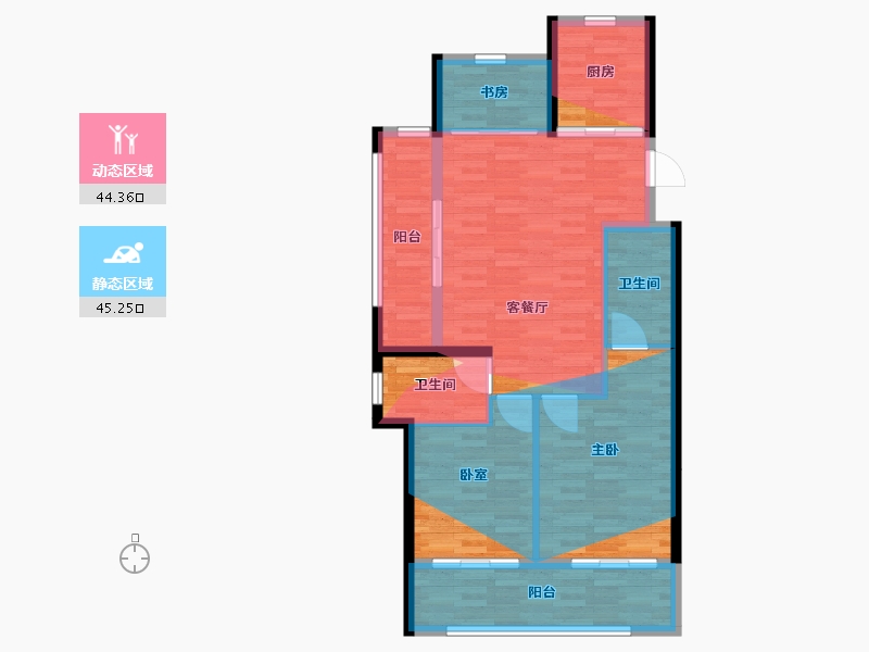 浙江省-温州市-龙湾云创未来社区-88.80-户型库-动静分区