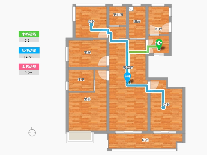 江苏省-盐城市-龙云仕家-102.48-户型库-动静线