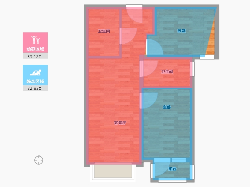 河北省-廊坊市-融创融公馆-50.01-户型库-动静分区