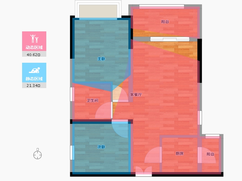 四川省-成都市-德桦御湖和境-57.63-户型库-动静分区