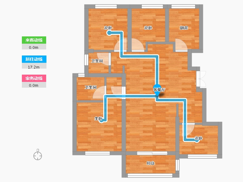 四川省-眉山市-华西川发沄湖湾-68.00-户型库-动静线