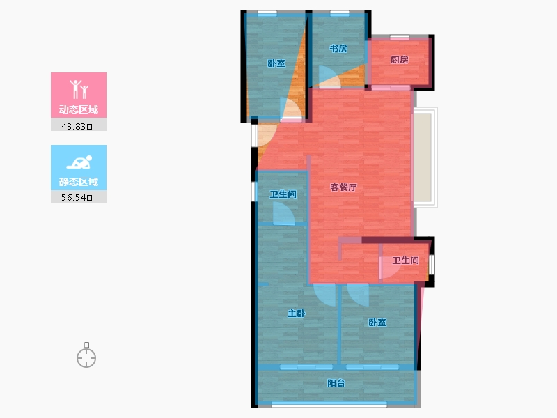 浙江省-杭州市-阅仕府(人才共有产权)-94.78-户型库-动静分区