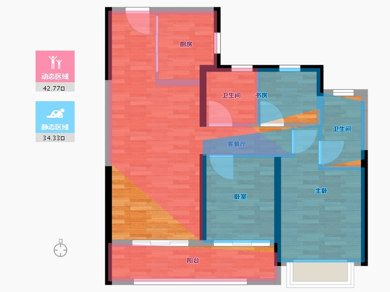 浙江省-杭州市-阅仕府(人才共有产权)-74.30-户型库-动静分区