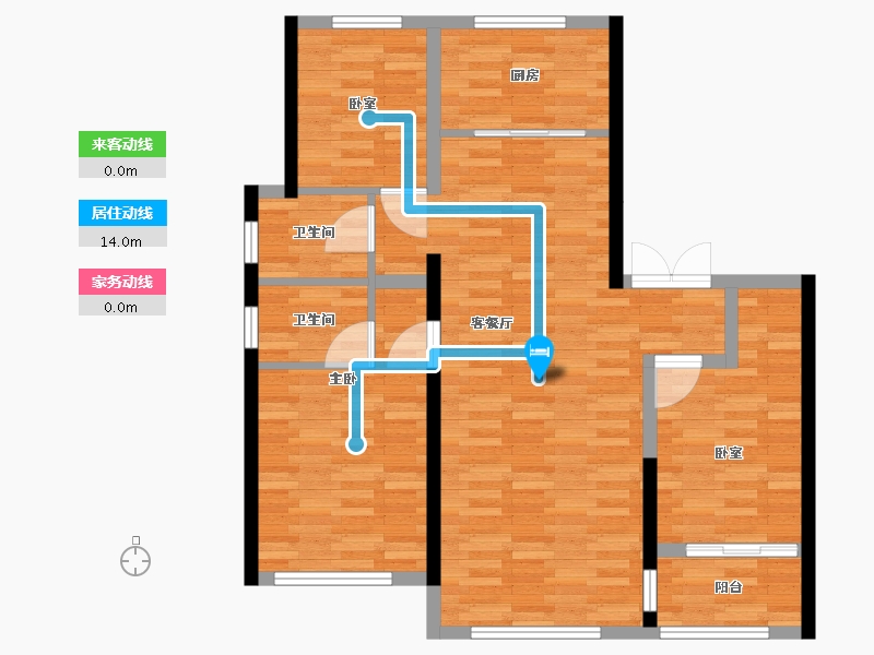 甘肃省-嘉峪关市-远东华府-90.34-户型库-动静线