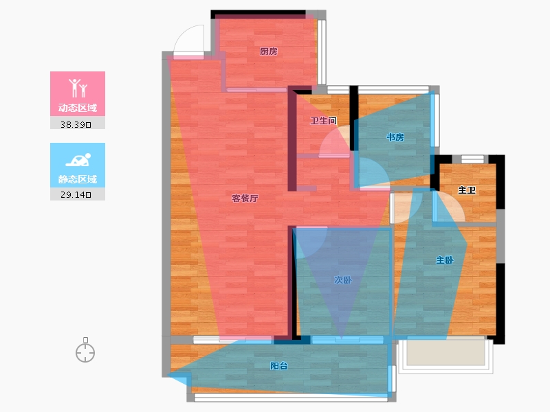 广东省-惠州市-方圆天俊-75.65-户型库-动静分区