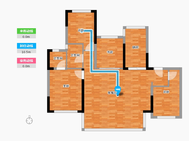 四川省-成都市-西岸鉴山府-106.97-户型库-动静线