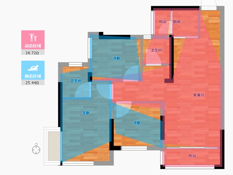 四川省-眉山市-水天花月-64.19-户型库-动静分区