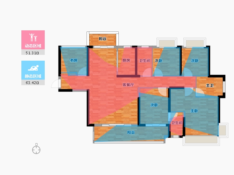 湖南省-岳阳市-友阿国公馆-168.00-户型库-动静分区