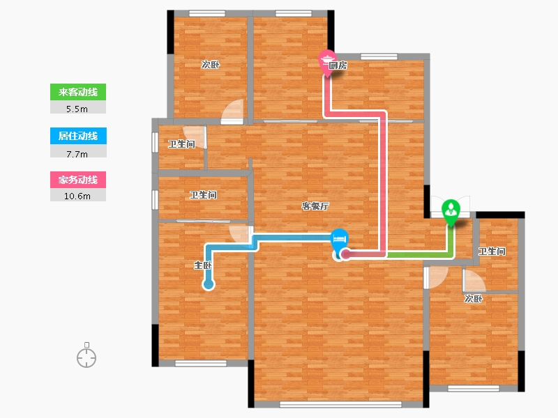 黑龙江省-哈尔滨市-汀澜湾-163.39-户型库-动静线