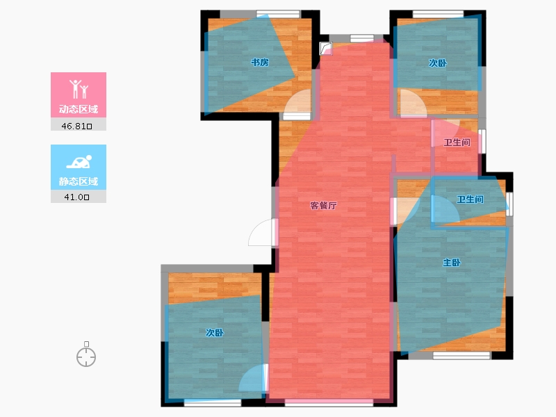 内蒙古自治区-通辽市-天润·水墨嘉华-112.80-户型库-动静分区