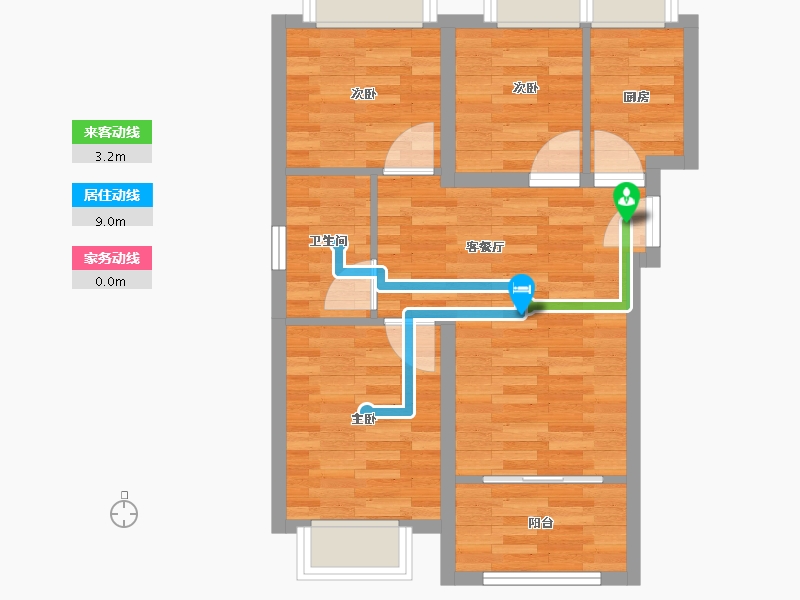 福建省-厦门市-祥平社区-56.68-户型库-动静线