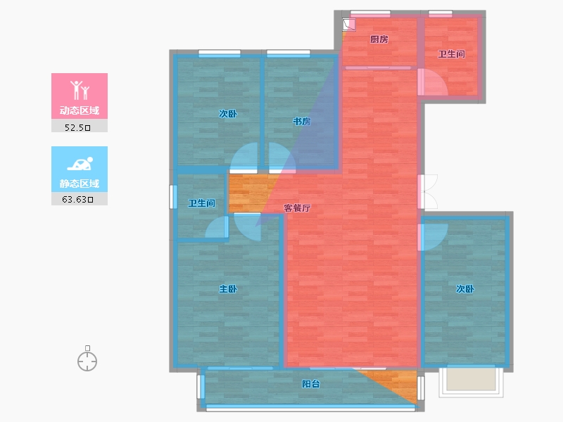 河北省-保定市-汇源小区-113.10-户型库-动静分区