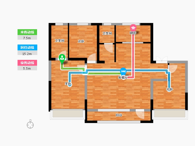 河北省-石家庄市-纬一路云璟台-116.80-户型库-动静线