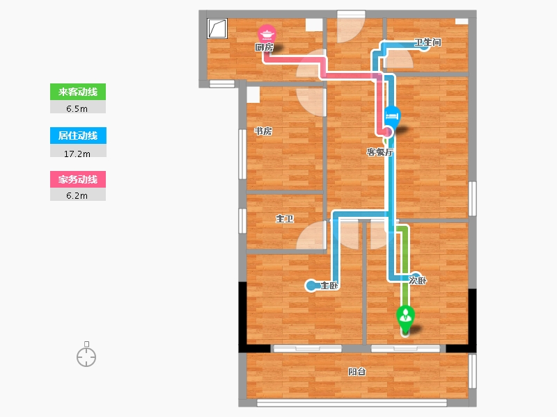 福建省-南平市-鑫泽园-80.24-户型库-动静线