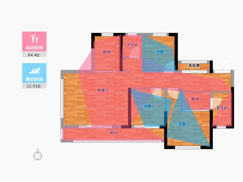 陕西省-渭南市-中创·天悦-111.20-户型库-动静分区