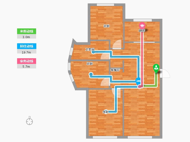 辽宁省-大连市-融创海逸长洲-76.00-户型库-动静线