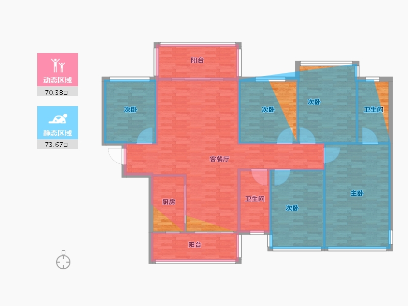 广西壮族自治区-南宁市-交投城东院-116.00-户型库-动静分区