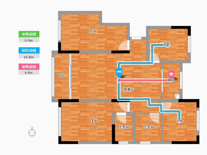 河南省-许昌市-翰林华府-118.45-户型库-动静线