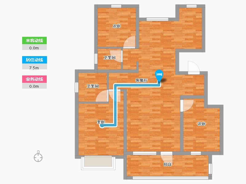 河北省-廊坊市-荣基云庭湾示范区-101.48-户型库-动静线