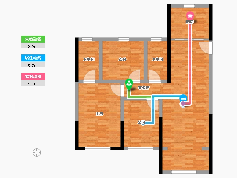 河北省-石家庄市-保利天汇华章-85.27-户型库-动静线