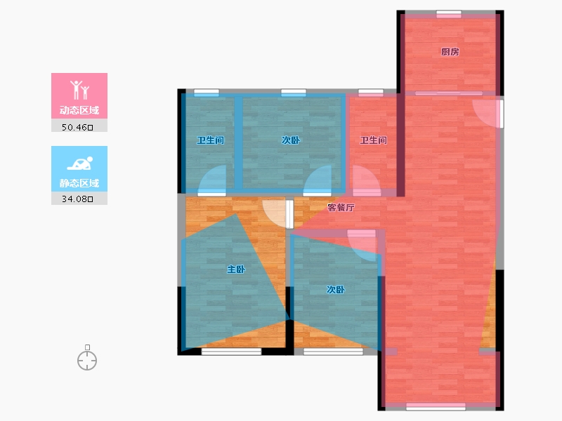 河北省-石家庄市-保利天汇华章-85.27-户型库-动静分区