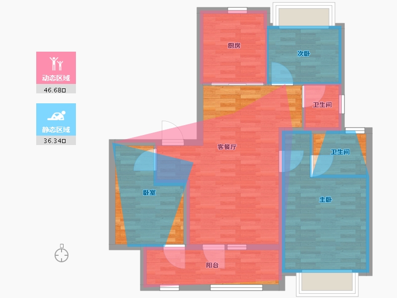 江苏省-徐州市-保利学府-78.29-户型库-动静分区