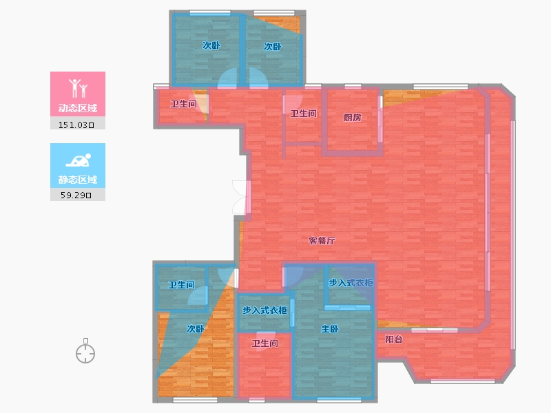 浙江省-宁波市-轨交缦岛-205.13-户型库-动静分区