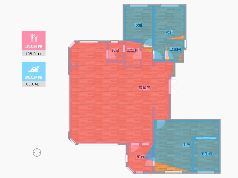 四川省-成都市-金茂璞逸锦江-159.34-户型库-动静分区