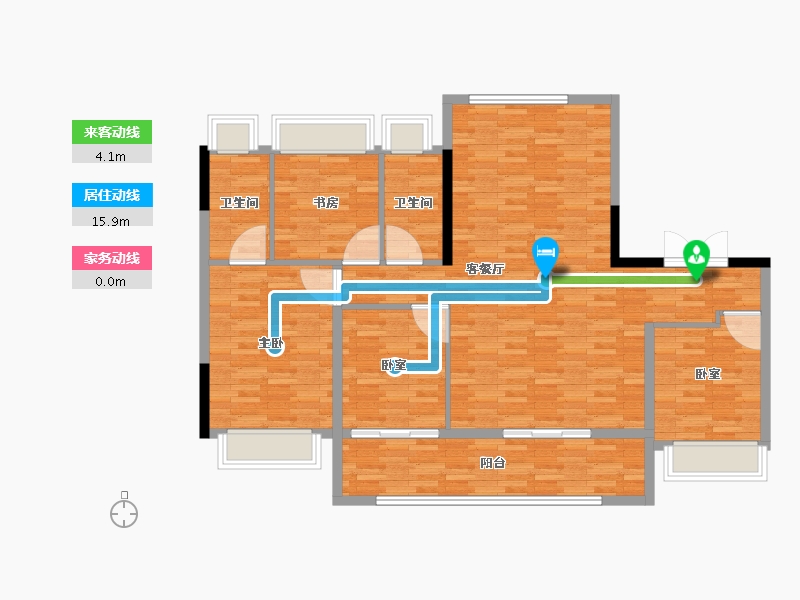 江苏省-南京市-中信泰富·九庐-120.00-户型库-动静线