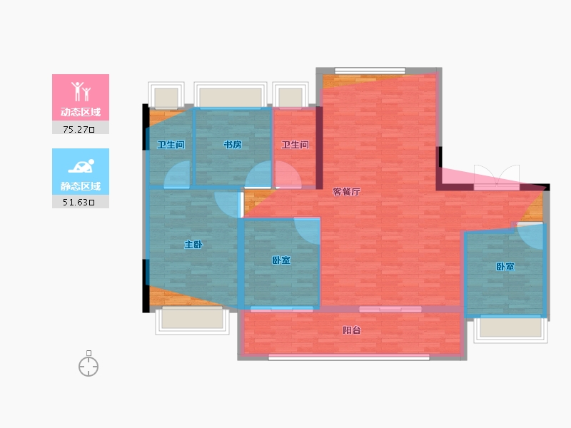 江苏省-南京市-中信泰富·九庐-120.00-户型库-动静分区