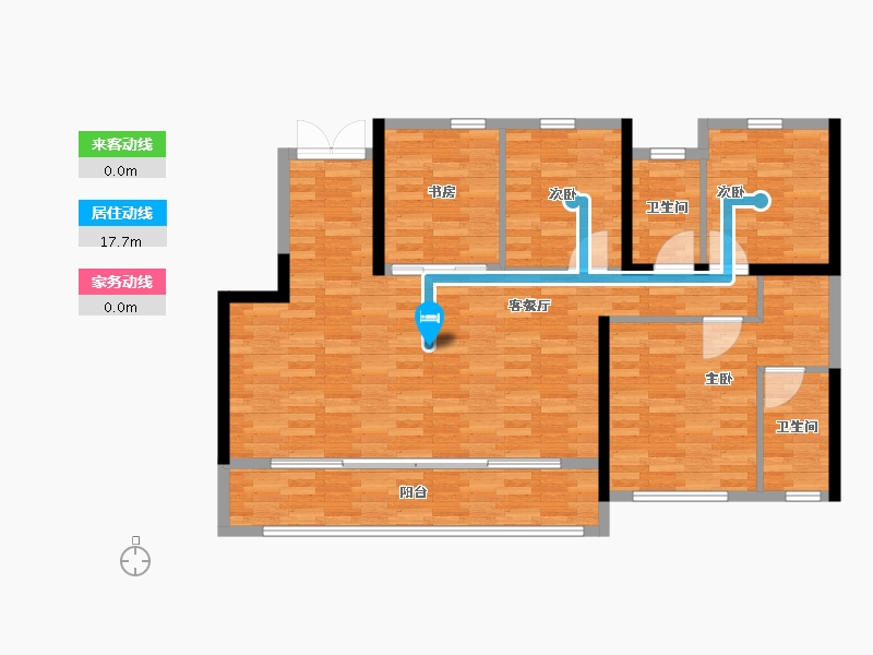 四川省-成都市-中国铁建光华樾府-104.44-户型库-动静线