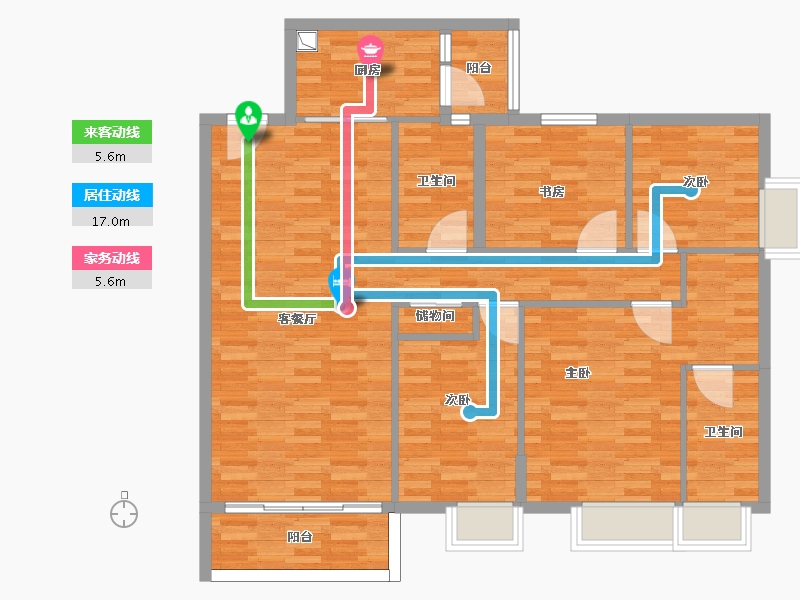 广东省-广州市-茶滘新村-115.24-户型库-动静线