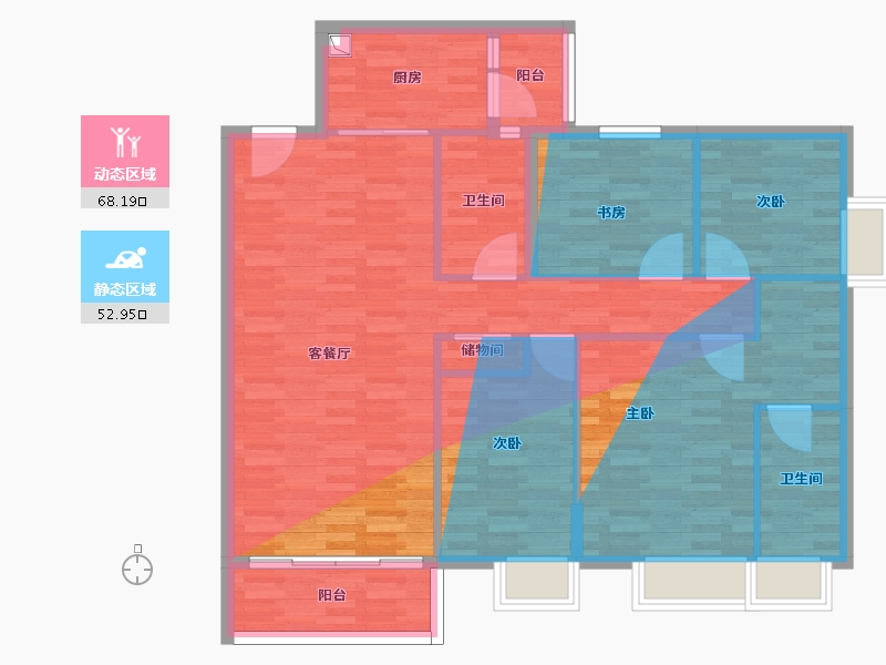 广东省-广州市-茶滘新村-115.24-户型库-动静分区