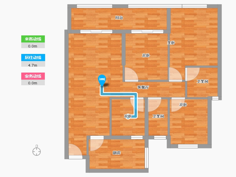 湖南省-永州市-逸品紫台-95.00-户型库-动静线