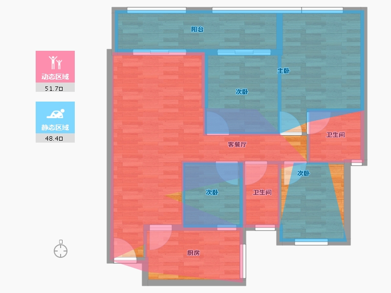 湖南省-永州市-逸品紫台-95.00-户型库-动静分区