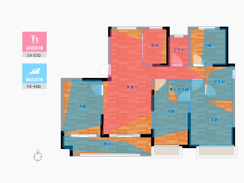 河南省-驻马店市-置地南苑-120.80-户型库-动静分区