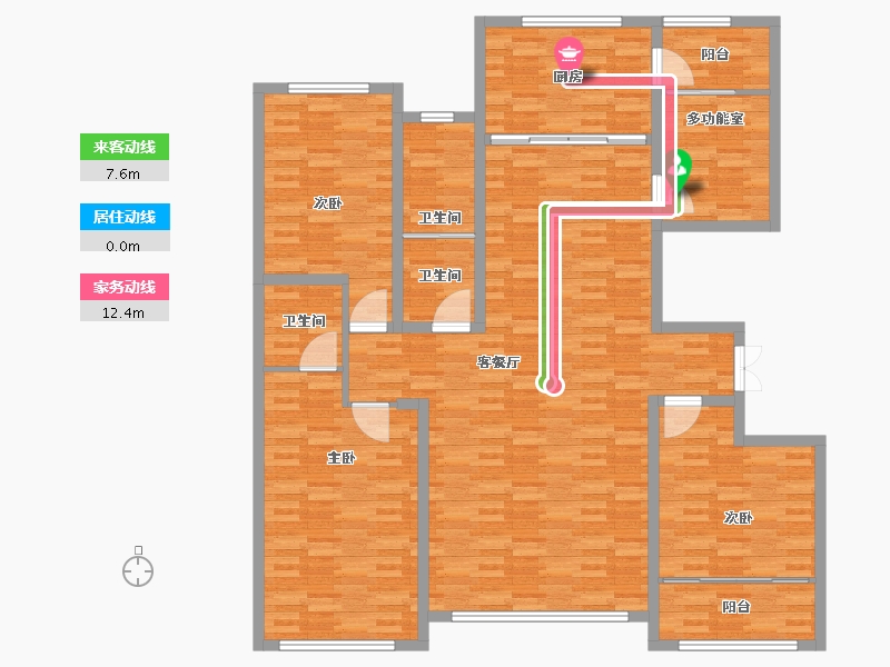 山东省-潍坊市-九龙山翠雨苑-150.81-户型库-动静线