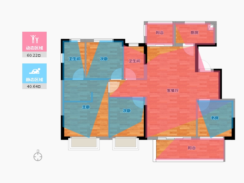 四川省-成都市-青白江万达御湖龙湾-109.01-户型库-动静分区