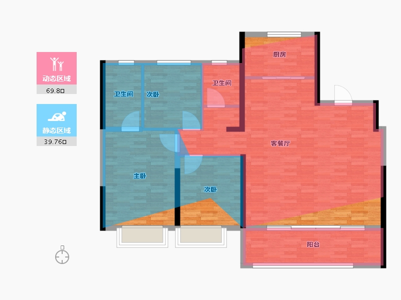 江苏省-无锡市-诗语溪境-110.00-户型库-动静分区