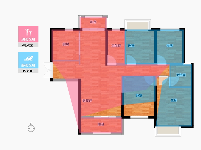 湖南省-张家界市-凤栖台-110.40-户型库-动静分区