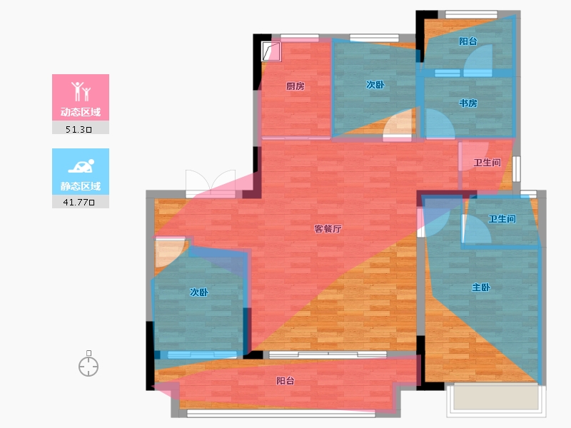 河南省-洛阳市-名湾望山岳-106.38-户型库-动静分区