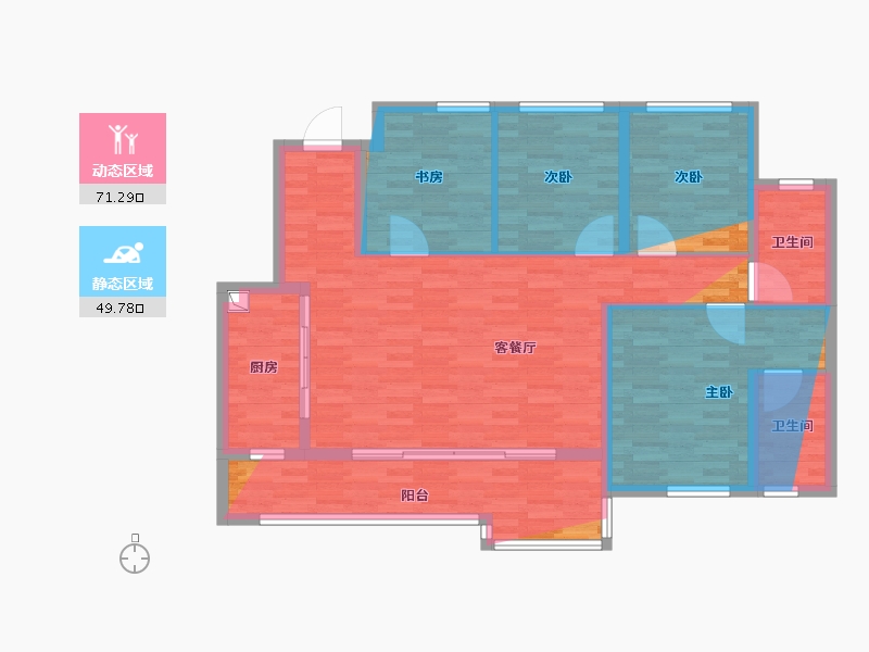 四川省-成都市-龙湖观萃-109.96-户型库-动静分区