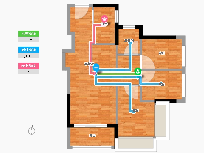 广东省-深圳市-振业博文雅苑-60.80-户型库-动静线