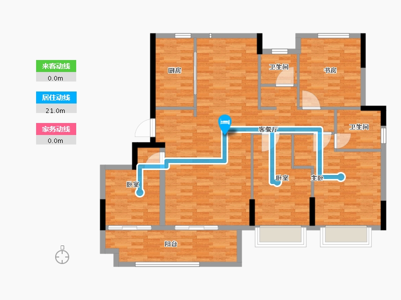 浙江省-绍兴市-御江府-114.24-户型库-动静线