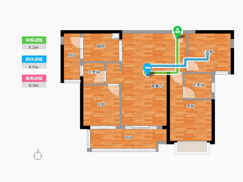 湖南省-长沙市-振业城五期-94.37-户型库-动静线