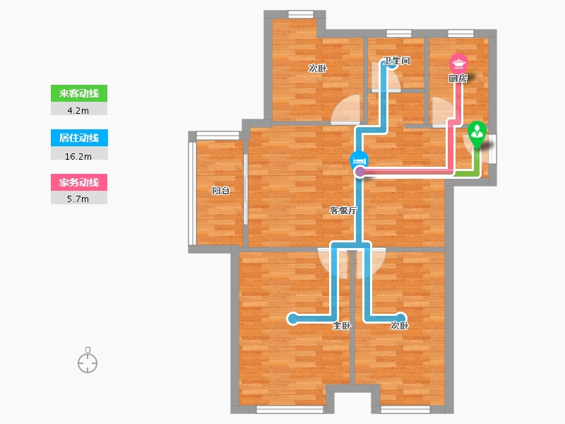 浙江省-宁波市-横河家园-74.90-户型库-动静线