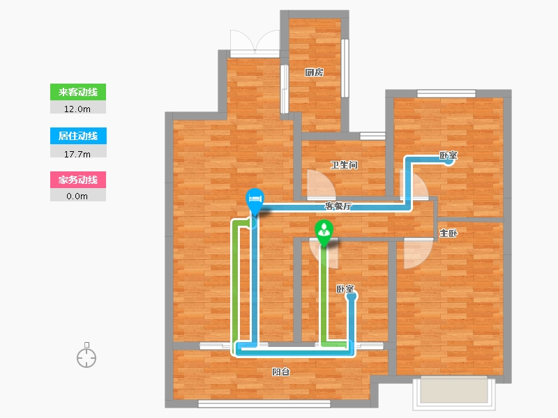 江苏省-宿迁市-明厚源翡翠庄园-90.40-户型库-动静线